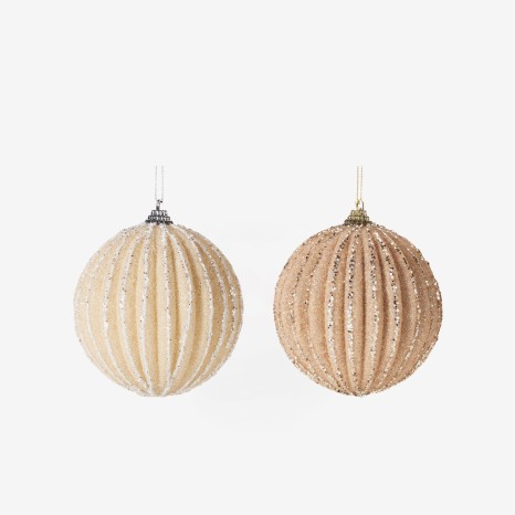 Bola Natal Sortido Bege Ø10cm - Image product