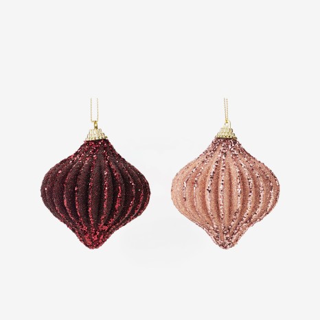 Enfeite Natal Sortido Rosa 8cm - Image product