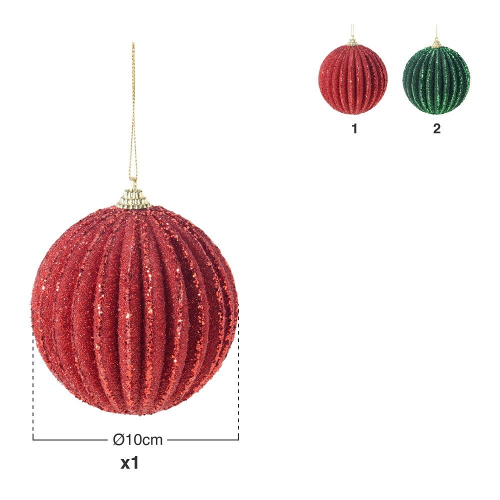 Bola Natal Tradicional Sortido Ø10cm