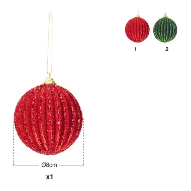 Bola Natal Tradicional Sortido Ø8cm