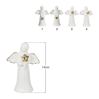 Anjo Branco Sortido 14cm