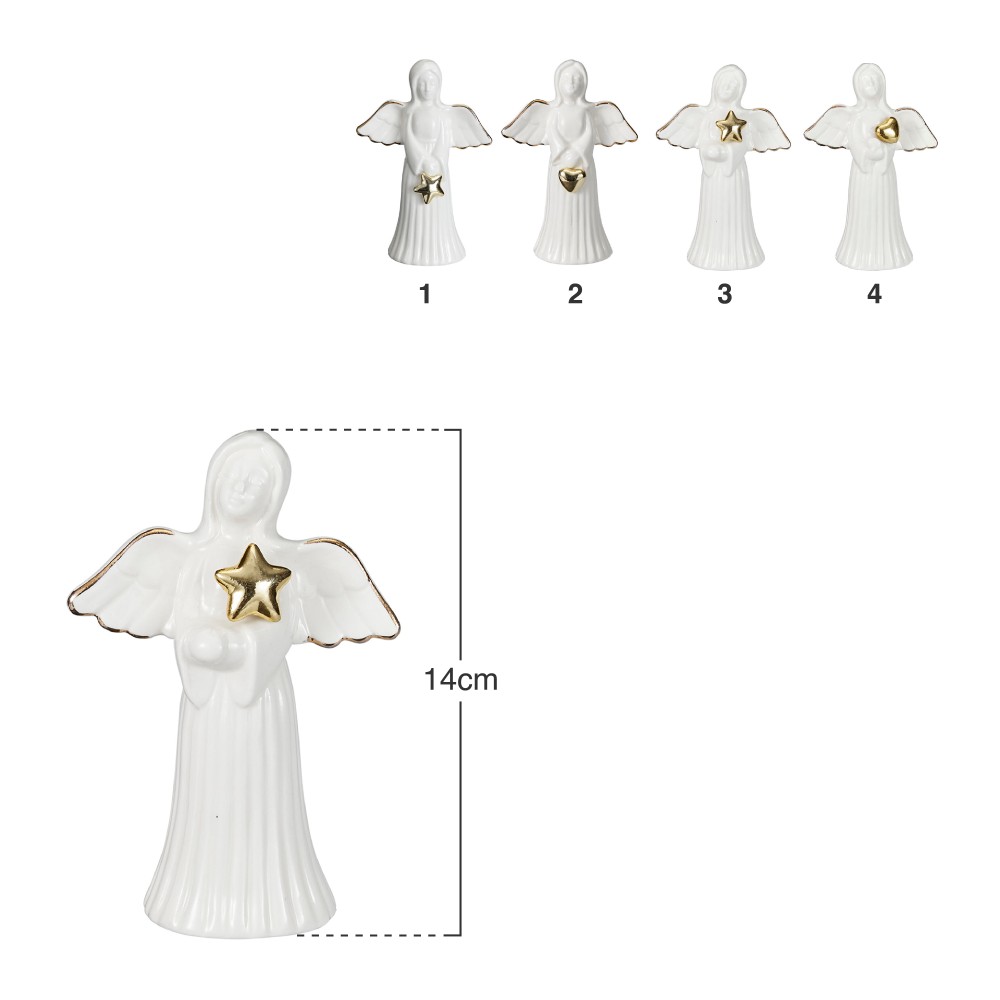 Anjo Branco Sortido 14cm