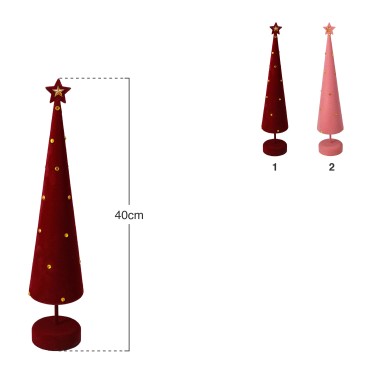 Árvore Natal com Flocos Sortido 40cm