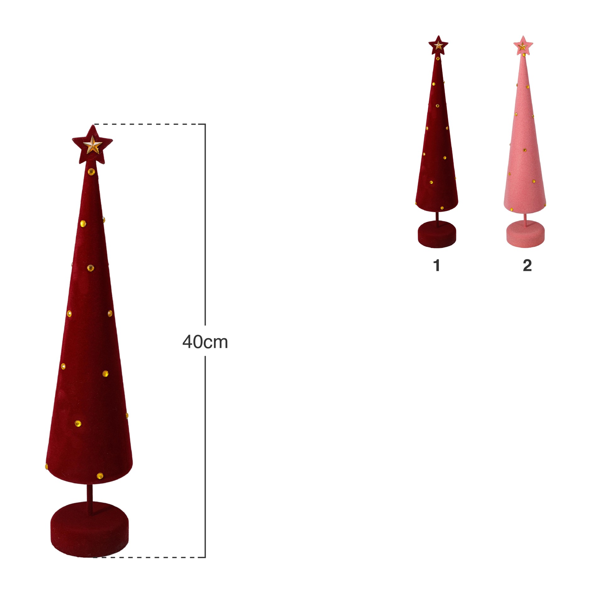 Árvore Natal com Flocos Sortido 40cm
