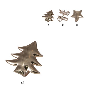 Argola Natal Sortido Dourado Pack 4