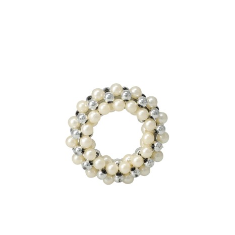 Argola Guradanapo Contas Prateado�7X2cm - Image product