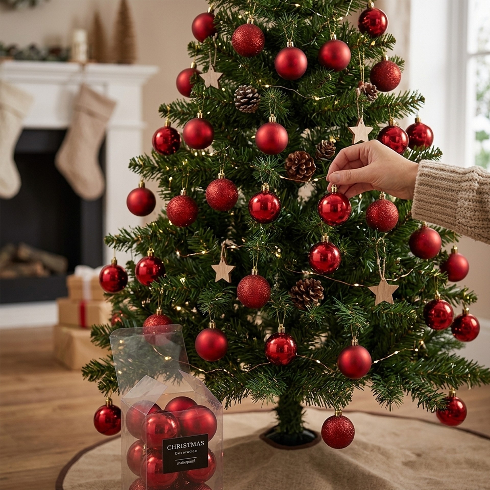 Bola Natal Vermelho Ø6cm Pack 16