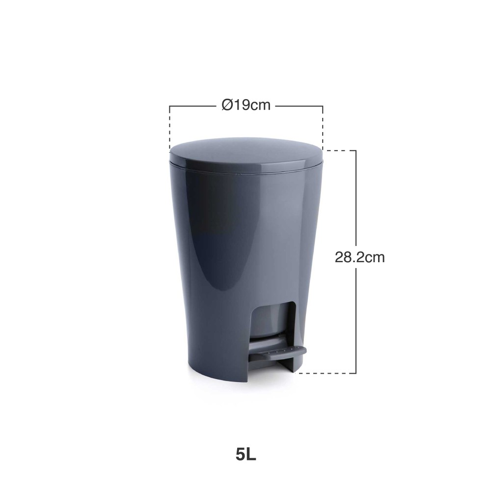 Balde Lixo WC com Pedal Diabolo 5l 19X21X28.2cm