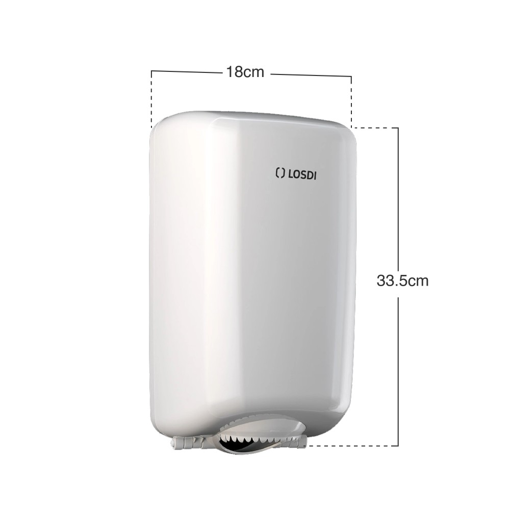 Dispensador Papel Mãos Abs Elegance Pequeno Branco 18X17X33.5cm