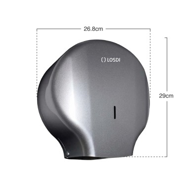 Dispensador Papel Higi�nico Abs Elegance Cinza 26.8X13X29cm