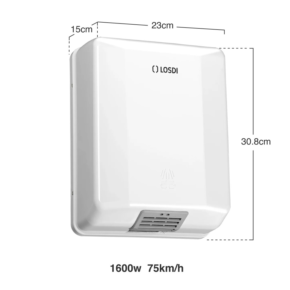 Secador Mãos Óptico Abs Elegance 1600W 30.8X23X15cm