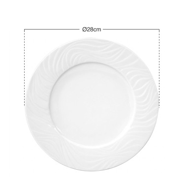 Prato Porcelana Waves Raso 28cm