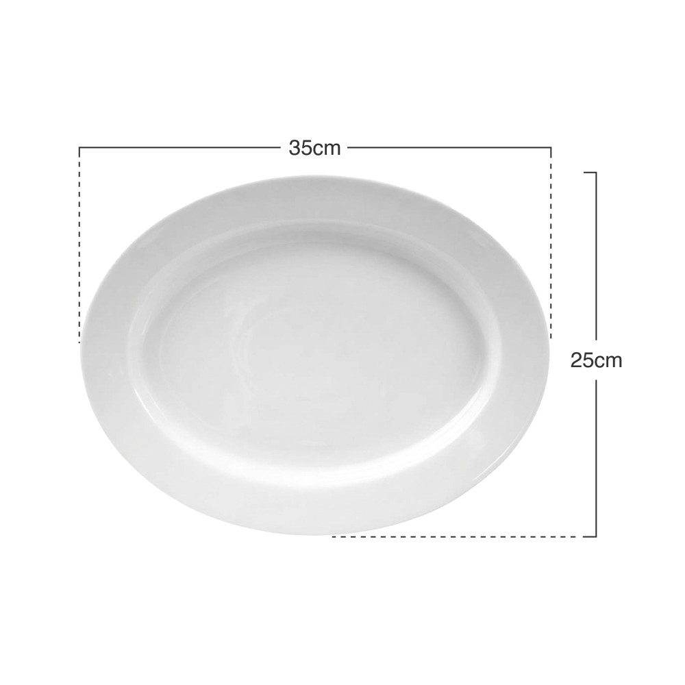 Travessa Porcelana Lisboa Oval 35X25X3cm