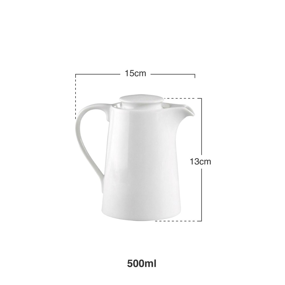 Bule Porcelana Lisboa 500ml 15X10X13cm