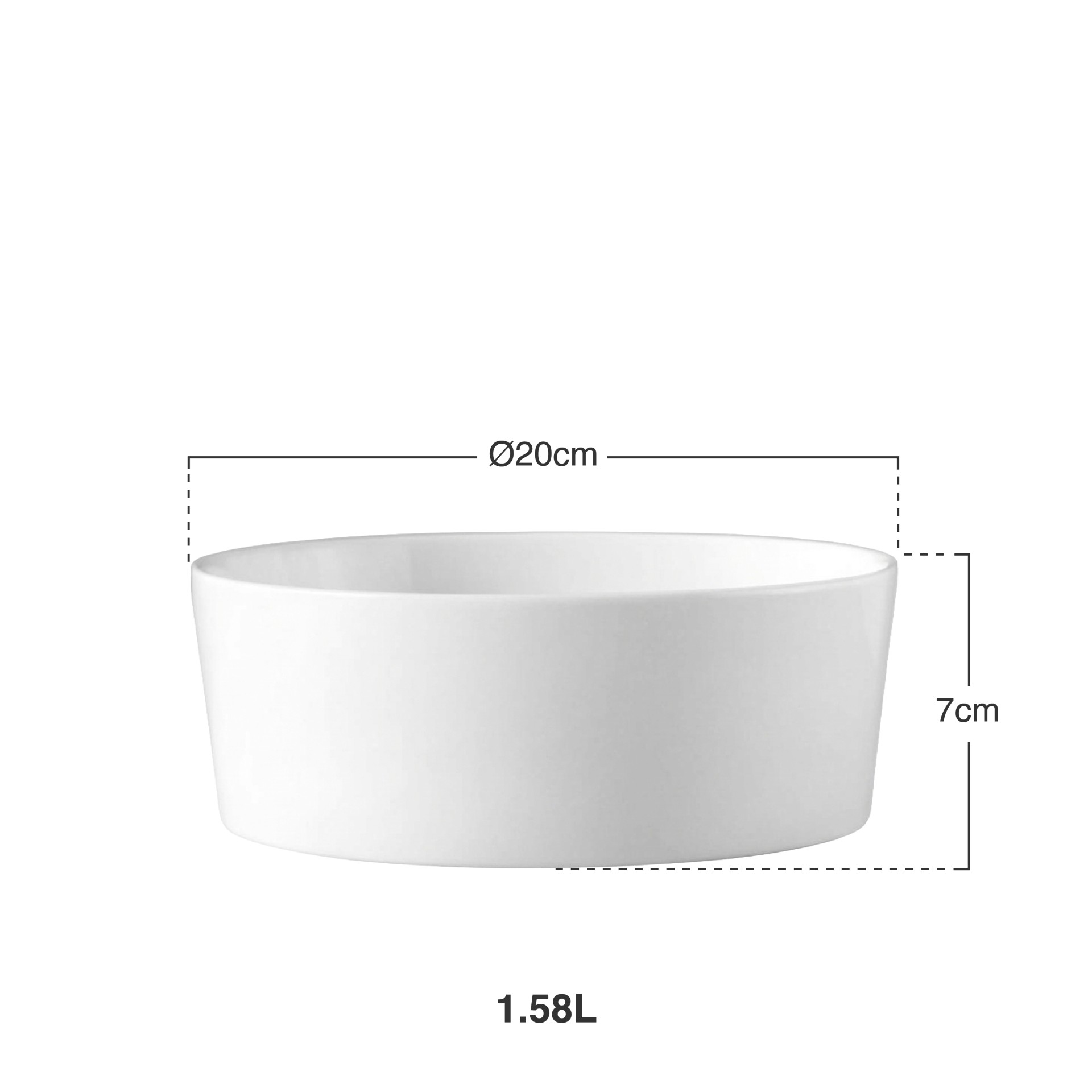 Saladeira Porcelana Lisboa 1580ml 20X7cm