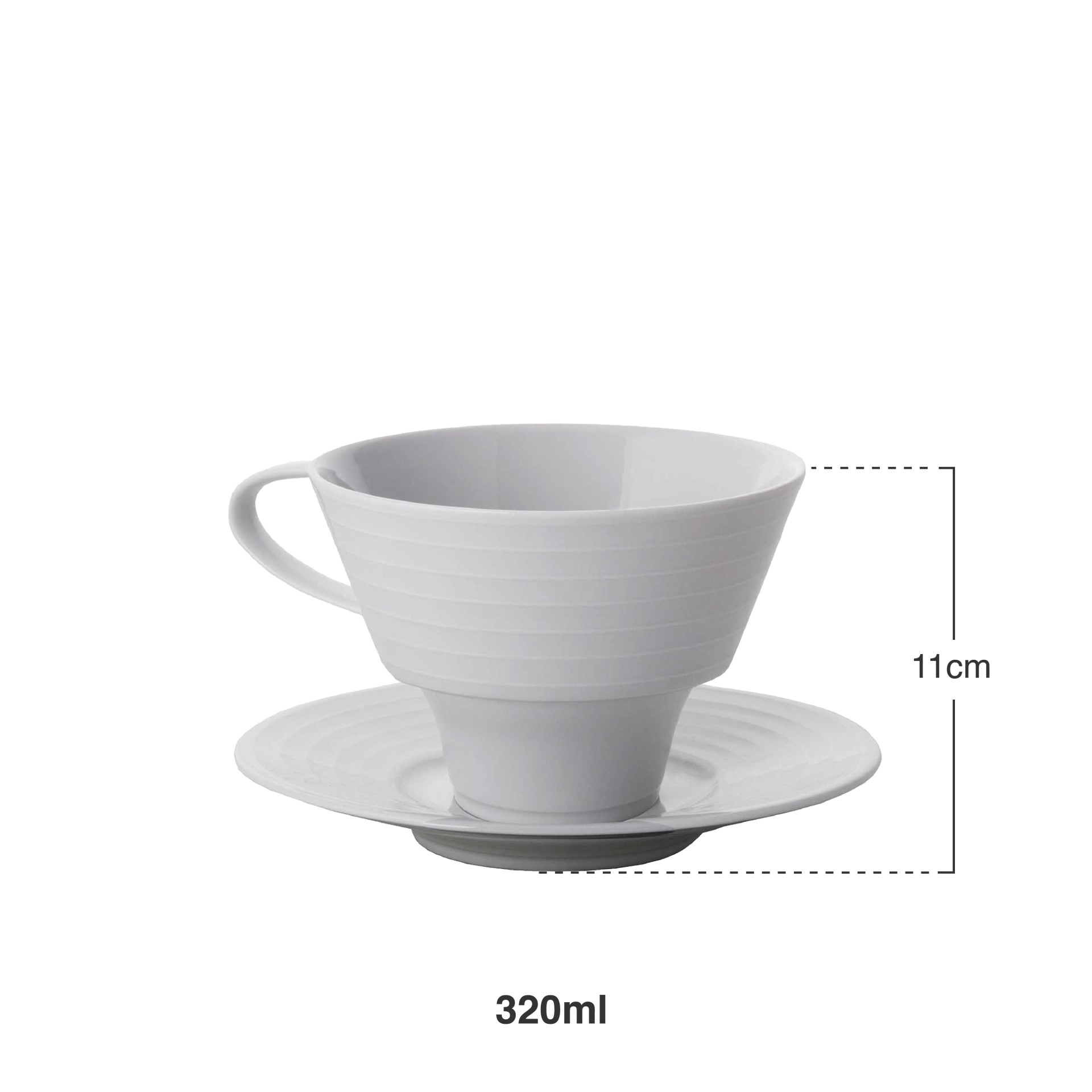 Chávena Almoçadeira Suite com Prato 320ml