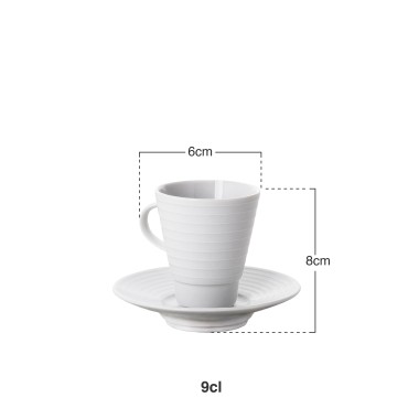 Chávena Café Suite com Prato 9cl 6X8cm