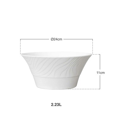Saladeira Porcelana Waves 2230ml 24X11cm