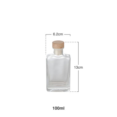 Garrafa Vidro 100ml 6.2X3.5X13cm