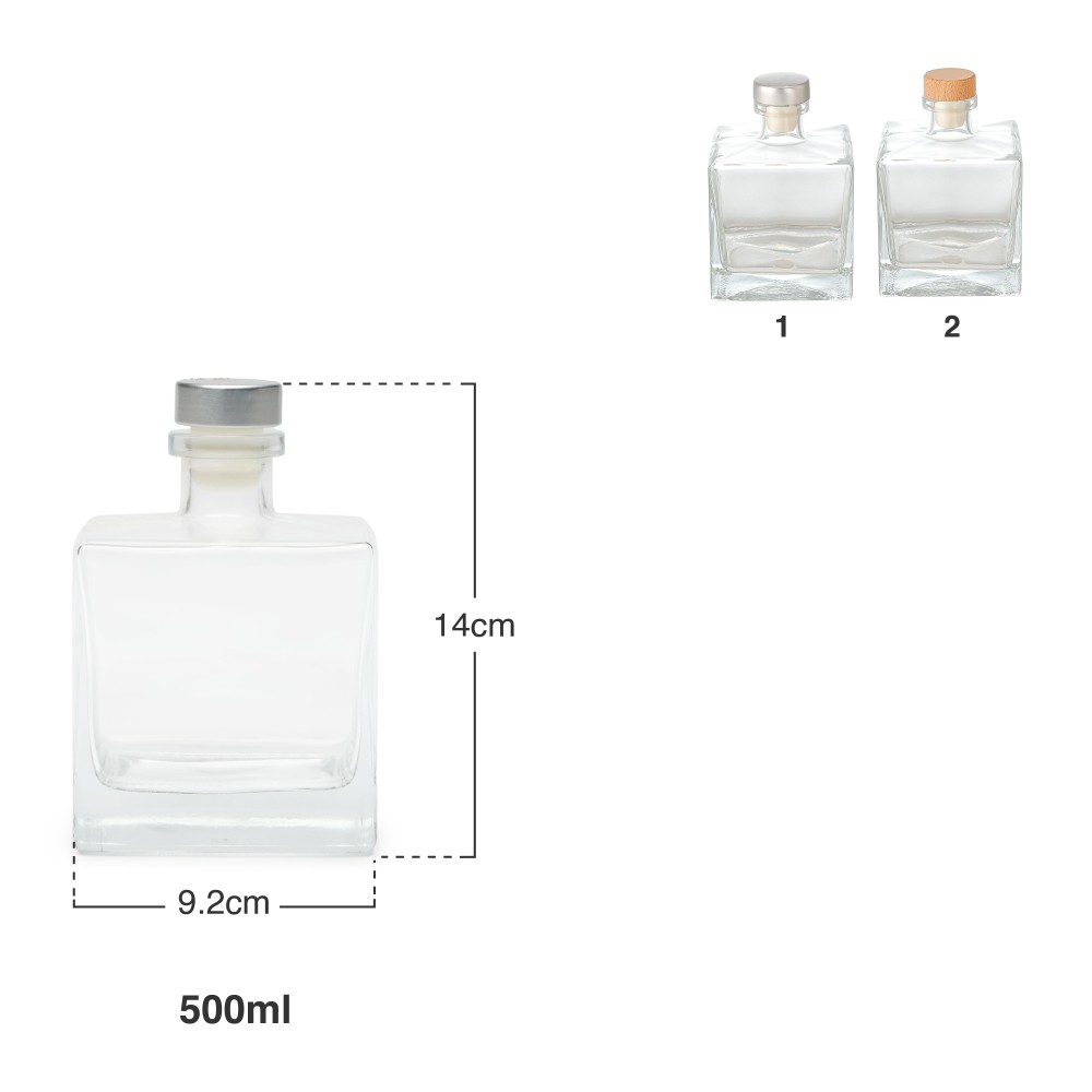 Garrafa Vidro 500ml 9.2X14cm