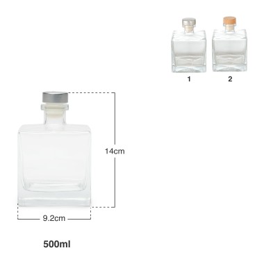 Garrafa Vidro 500ml 9.2X14cm