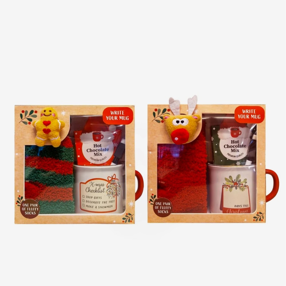 Caixa De Presente Caneca + Meias + Chocolate