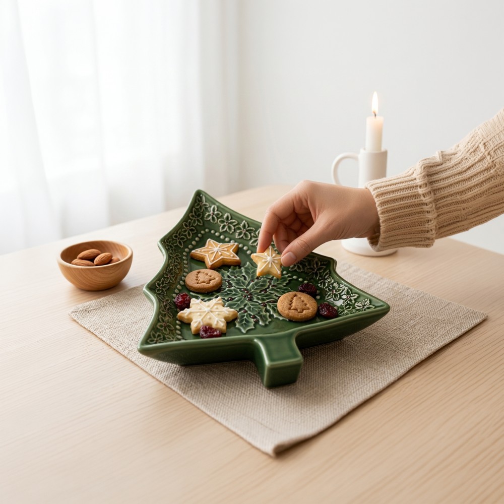 Azevinho Taça Natal Pinheirinho 28X23cm