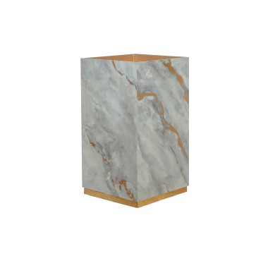 Vaso Fibra Base Ouro 35X35X64cm