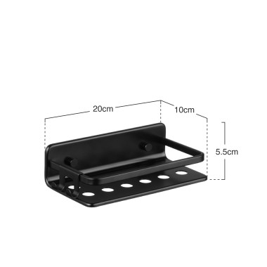 Cesto Retangular Serenity Preto 20X10X5.5Cm