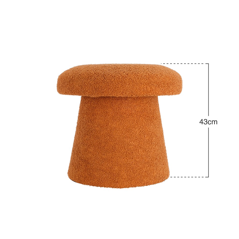 Puff Cogumelo Castanho 43cm