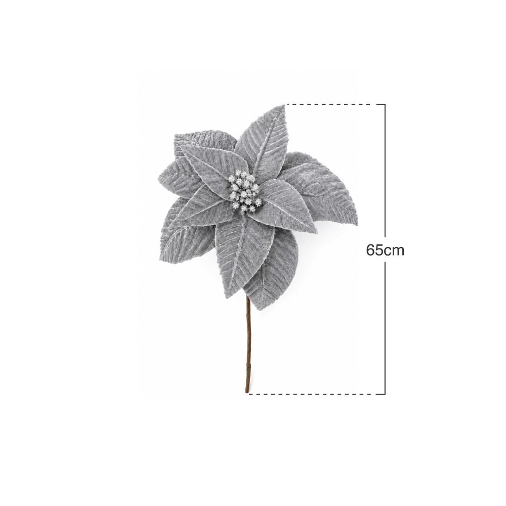 Haste Poinsetia Veludo 65cm